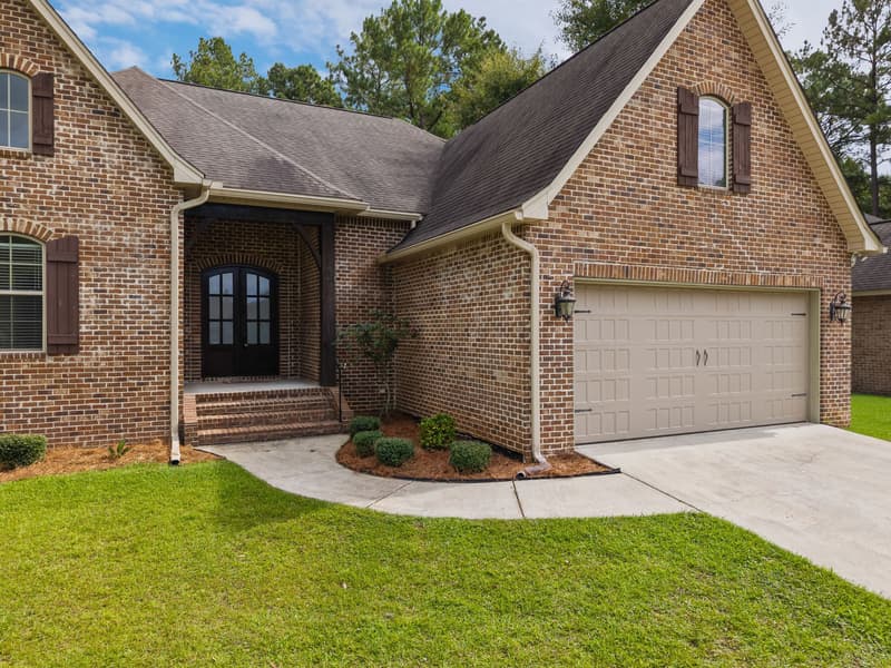 Front porch garage at 30 Broad Leaf Cove, Petal, Mississippi
