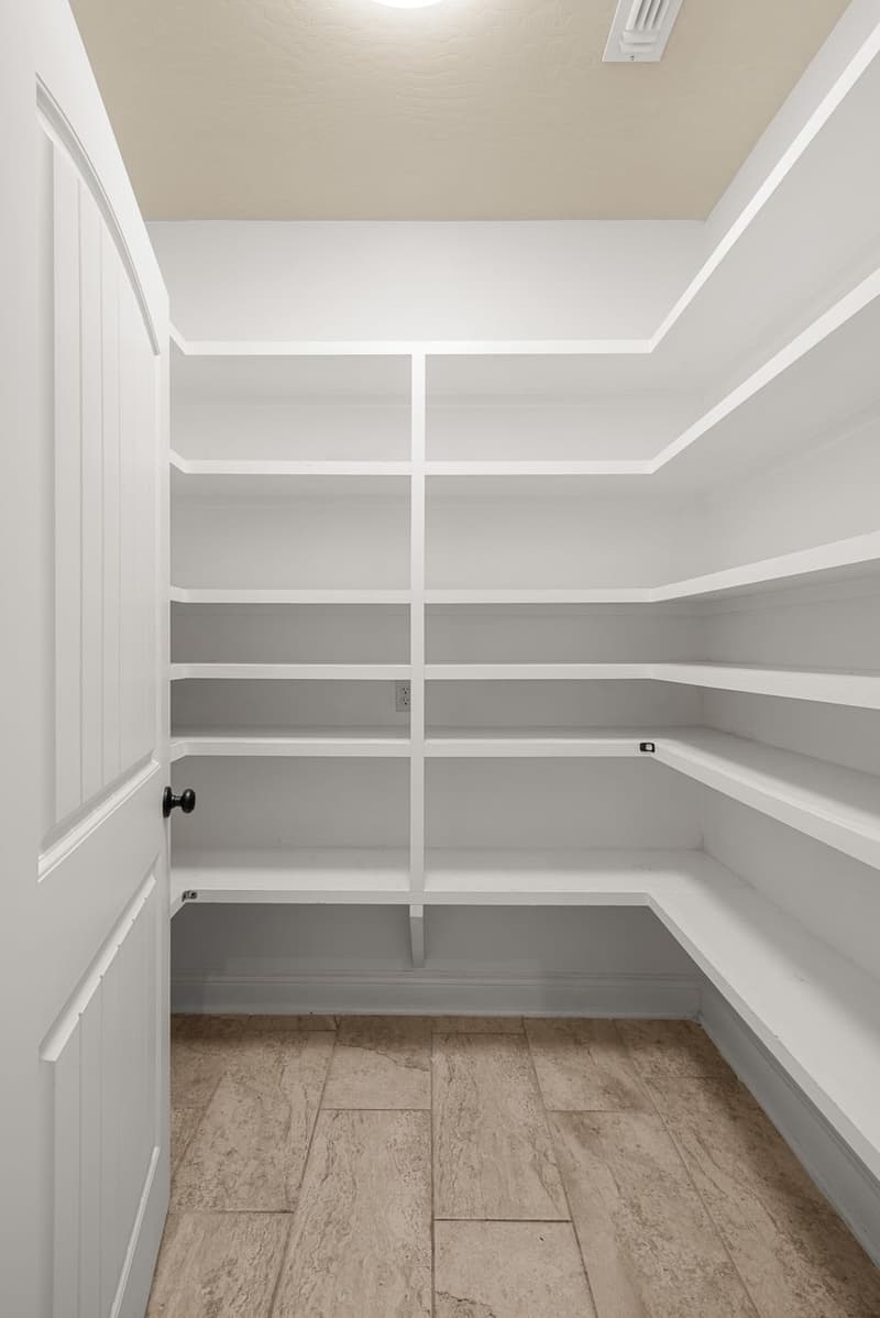Pantry shelves at 30 Broad Leaf Cove, Petal, Mississippi